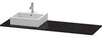 Duravit XSquare Konsole XS060HL4040 160x55cm, mit 1 Ausschnitt, links, schwarz