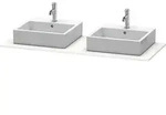Duravit XSquare Konsole XS063GB2222 140x55cm, mit zwei Ausschnitten, wei&szlig;...
