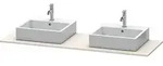 Duravit XSquare Konsole XS063HB9191 160x55cm, mit zwei Ausschnitten, Taupe