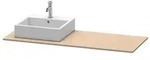 Duravit XSquare Konsole XS060GL7575 140x55cm, mit 1 Ausschnitt, links, Leinen