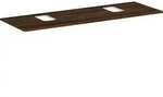 hansgrohe Xelu Q Konsole 54126630 1560 x 550 mm, 2 Ausschnitte, Aufsatzwaschtisch mit