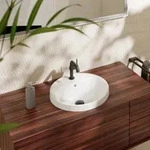 hansgrohe Xuniva Einbauwaschtisch 60159450 450x450mm, mit Hahnloch/&Uuml;berlauf, wei&szlig;
