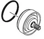 hansgrohe Griffh&uuml;lse Axor Uno 3-Loch 97265810 Waschtischarmatur Wandmontage satinox