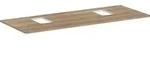 hansgrohe Xelu Q Konsole 54125230 1360 x 550 mm, 2 Ausschnitte, Aufsatzwaschtisch mit