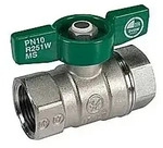 Giacomini Kugelhahn 1" R251W Schwermodel mit Fl&uuml;gelgriff, Messing chrom, PN42