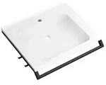 Hewi Mineralguss-Waschtisch 950.19.071DX 65x58cm, mit Haltegriff 65cm, 2 Haken,