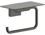 hansgrohe AddStoris S Toilettenpapierhalter 41789340 mit Ablage, brushed black...