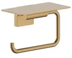 hansgrohe AddStoris S Toilettenpapierhalter 41789140 mit Ablage, brushed bronze