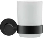 Duravit D-Code Zahnputzbecher Glashalter 0099204600 Glas rechts, Schwarz Matt, &Oslash;69