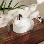 hansgrohe Xuniva Aufsatzwaschtisch 60166450 550x400mm, ohne Hahnloch/&Uuml;berlauf, wei&szlig;