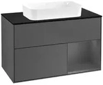 Villeroy und Boch Finion Waschtischunterschrank F662GKGK 100x60,3x50,1cm, Regal