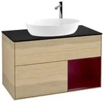 Villeroy und Boch Finion Waschtischunterschrank F902HBPC 100cm, Abdeckplatte...