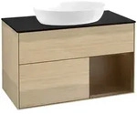 Villeroy und Boch Finion Waschtischunterschrank FA22GNPC 100cm, Abdeckplatte...