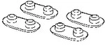 TECE TECEone WC-Sitz Auflagepuffer 9820423 4 St&uuml;ck