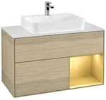 Villeroy und Boch Finion Waschtischunterschrank F371HFPC 100cm, Abdeckplatte...