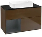 Villeroy und Boch Finion Waschtischunterschrank F652HGGN 100x60,3x50,1cm, Regal...