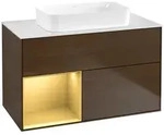 Villeroy und Boch Finion Waschtischunterschrank F651HFGN 100x60,3x50,1cm, Regal...