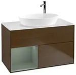 Villeroy und Boch Finion Waschtischunterschrank F891GMGN 100cm, Abdeckplatte...