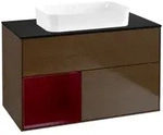Villeroy und Boch Finion Waschtischunterschrank F652HBGN 100x60,3x50,1cm, Regal...