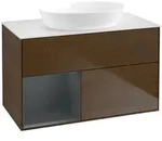 Villeroy und Boch Finion Waschtischunterschrank FA11HGGN 100cm, Abdeckplatte...