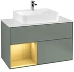 Villeroy und Boch Finion Waschtischunterschrank F111HFGM 100cm, Abdeckplatte...