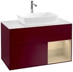 Villeroy und Boch Finion Waschtischunterschrank F781PCHB 100cm, Abdeckplatte...