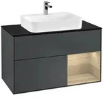 Villeroy und Boch Finion Waschtischunterschrank F372PCHG 100cm, Abdeckplatte...
