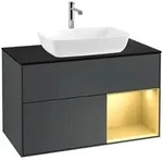 Villeroy und Boch Finion Waschtischunterschrank F782HFHG 100cm, Abdeckplatte...