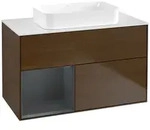 Villeroy und Boch Finion Waschtischunterschrank F651HGGN 100x60,3x50,1cm, Regal...