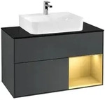 Villeroy und Boch Finion Waschtischunterschrank F122HFHG 100cm, Abdeckplatte...