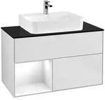 Villeroy und Boch Finion Waschtischunterschrank F112GFMT 100cm, Abdeckplatte white