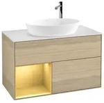 Villeroy und Boch Finion Waschtischunterschrank F891HFPC 100cm, Abdeckplatte...