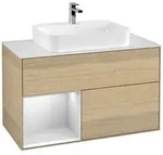 Villeroy und Boch Finion Waschtischunterschrank F361MTPC 100cm, Abdeckplatte...