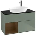 Villeroy und Boch Finion Waschtischunterschrank F892GNGM 100cm, Abdeckplatte...