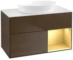 Villeroy und Boch Finion Waschtischunterschrank FA21HFGN 100cm, Abdeckplatte...