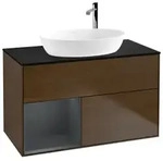Villeroy und Boch Finion Waschtischunterschrank F892HGGN 100cm, Abdeckplatte...