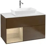 Villeroy und Boch Finion Waschtischunterschrank F771PCGN 100cm, Abdeckplatte...