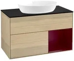 Villeroy und Boch Finion Waschtischunterschrank FA22HBPC 100cm, Abdeckplatte...