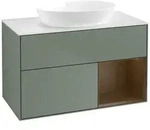 Villeroy und Boch Finion Waschtischunterschrank FA21GNGM 100cm, Abdeckplatte...