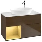 Villeroy und Boch Finion Waschtischunterschrank F891HFGN 100cm, Abdeckplatte...
