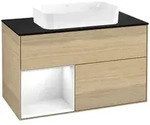 Villeroy und Boch Finion Waschtischunterschrank F652GFPC 100x60,3x50,1cm, Regal...