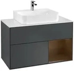 Villeroy und Boch Finion Waschtischunterschrank F121GNHG 100cm, Abdeckplatte...