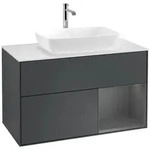 Villeroy und Boch Finion Waschtischunterschrank F781GKHG 100cm, Abdeckplatte...