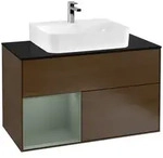 Villeroy und Boch Finion Waschtischunterschrank F112GMGN 100cm, Abdeckplatte...