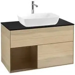 Villeroy und Boch Finion Waschtischunterschrank F772GNPC 100cm, Abdeckplatte...