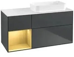 Villeroy und Boch Finion Waschtischunterschrank F681HFHG 120x60,3x50,1cm, Regal...