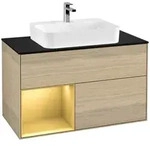 Villeroy und Boch Finion Waschtischunterschrank F362HFPC 100cm, Abdeckplatte...
