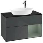 Villeroy und Boch Finion Waschtischunterschrank F902GMHG 100cm, Abdeckplatte...