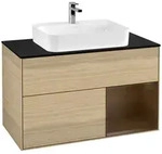 Villeroy und Boch Finion Waschtischunterschrank F372GNPC 100cm, Abdeckplatte...