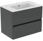 Ideal Standard Eurovit Plus M&ouml;belwaschtisch-Paket R0573TI Grau gl&auml;nzend...